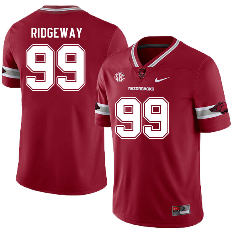 Men #99 John Ridgeway Arkansas Razorbacks College Football Jerseys Sale-Alternate Cardinal